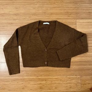 Cropped brown cardigan from Oak+fort